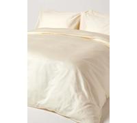 Homescapes Sateen Cotton Duvet Cover Set 400 TC in Cream | Size: Double Homescapes Cream Double