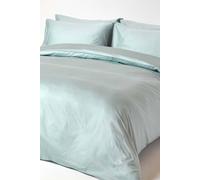 HOMESCAPES Blue Organic Cotton Duvet Cover Set Super King Size 400TC 600 Thread Count Equivalent Quilt Cover Bedding Set 2 Pillowcases Included