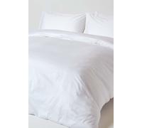HOMESCAPES White Organic Cotton Duvet Cover Set King Size 400TC 600 Thread Count Equivalent Quilt Cover Bedding Set 2 Pillowcases Included