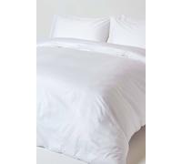 HOMESCAPES White Organic Cotton Duvet Cover Set Single 400TC 600 Thread Count Equivalent Quilt Cover Bedding Set Pillowcase Included