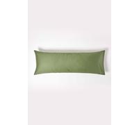 Homescapes Moss Green Organic Cotton Housewife Pillowcase 400 Tc, Body Pillowcase