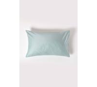 HOMESCAPES Duck Egg Blue Organic Cotton Pillowcase Standard Size 400TC 600 Thread Count Equivalent Housewife Pillow Case