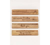 Sayings Plaque Wall Art, 5 x 26cm, Set of 4