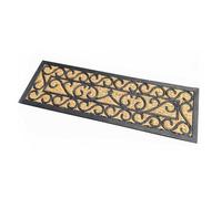 Homescapes Scroll Rubber and Coir Doormat