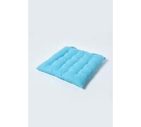 Solid Cotton Seat Pad with Button Straps - Blue / 5cm