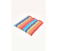 HOMESCAPES Multicolour Stripe Seat Pad Cushion for Dining Chairs 100% Cotton Chair Pad with Straps 40 x 40 cm