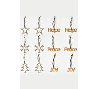 Homescapes Set Of 12 Gold And Silver Christmas Tree Decorations Multi