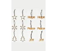 Set of 12 Gold and Silver Christmas Tree Decorations