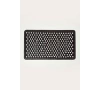 Homescapes Set of 2 Honeycomb Black Rubber Door Mats | Size: 40 cm x 70 cm Homescapes Black 40 cm x 70 cm