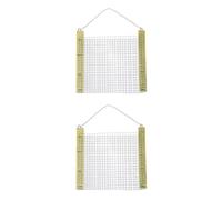 Homescapes Set Of 2 Wooden Hanging Bird Feeder With Chain In Natural Natural