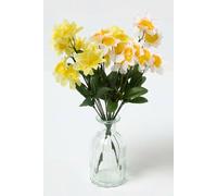 Homescapes Set Of 2 Yellow And White Daffodil Spray Single Stems