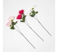 Artificial Chrysanthemum Single Stem Set of 3, 60cm