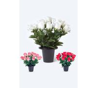 Homescapes Set Of 3 Gypsophila Artificial Flowers In Grave Vases Multi