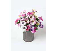 Homescapes Set Of 3 Pansy Spray Single Stems Multi One Size