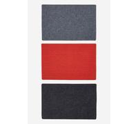 Set of 3 Ribbed Door Mats, 40 x 60 cm Homescapes Multi 40cm x 60cm