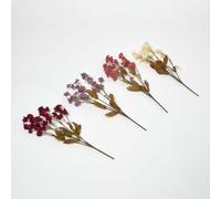 HOMESCAPES Set of 4 Handmade Nemesia Seventh Heaven Artificial Flower Stems
