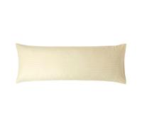 HOMESCAPES Silky 330 TC Egyptian Cotton Satin Stripe Body Pillowcase - Pastel Yellow