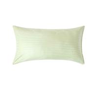 HOMESCAPES Silky 330 TC Egyptian Cotton Satin Stripe Housewife Pillowcase, King Size - Sage Green
