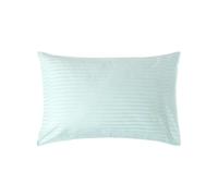 HOMESCAPES Silky 330 TC Egyptian Cotton Satin Stripe Housewife Pillowcase, Standard Size - Blue