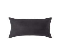 HOMESCAPES Silky 330 TC Egyptian Cotton Satin Stripe Pillowcase, European Size - Black - 40 x 80 cm