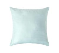 HOMESCAPES Silky 330 TC Egyptian Cotton Satin Stripe Pillowcase, European Size - Blue - 80 x 80 cm
