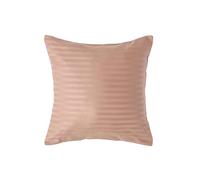 HOMESCAPES Silky 330 TC Egyptian Cotton Satin Stripe Pillowcase, European Size - Taupe Beige - 40 x 40 cm
