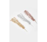 Homescapes Silver & Gold Mistletoe Garland Set Of 3, 53 Cm