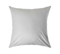 HOMESCAPES Silver Grey Pure Egyptian Cotton Euro Size Pillowcase 80 x 80 cm 200 TC 400 Thread Count Percale Equivalent Large Square Pillow Case with Zip