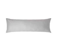 HOMESCAPES Silver Grey Pure Egyptian Cotton Body Pillowcase 200 TC 400 Thread Count Percale Equivalent Long Pillow Case for Nursing Pregnancy and Elderly Support