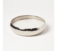 Homescapes Silver Hammered Vanilla Scented Candle - 15 Cm