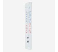 HOMESCAPES Large Metal Garden Thermometer Wall Mounted Outdoor Temperature Gauge with Celsius and Fahrenheit Measurement 45 cm Tall for Green House Patio and Decking