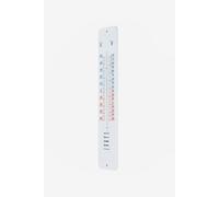 HOMESCAPES Large Metal Garden Thermometer Wall Mounted Outdoor Temperature Gauge with Celsius and Fahrenheit Measurement 45 cm Tall for Green House Patio and Decking