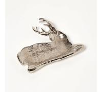 Homescapes Silver Reindeer Decorative Tray & Bowl