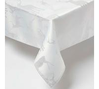 Homescapes Silver Stag Christmas Table Cloth, 132 X 228 Cm