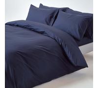 Homescapes Single Navy Blue Egyptian Cotton Duvet Cover Set 200 TC