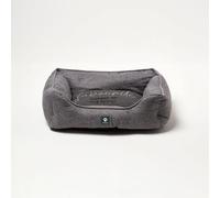 Homescapes Small Dog Bed Woven Favourite Pet Bed - Grey