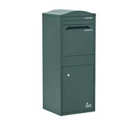 Homescapes Smart Parcel Box Large Curved Top Front Access Green