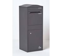 Homescapes Smart Parcel Box® Large Curved Top Front Access Secure Delivery Box In Grey Grey One Size