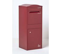 Smart Parcel Box - Large Parcel Box Outdoor, Secure Front Access, Black Delivery Box With Curved Top, Waterproof, Durable, Lockable Weatherproof Parcel Drop Box For Multiple Packages