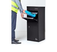 Homescapes Smart Parcel Box® Large Front Access Secure Delivery Box in Black Homescapes Black