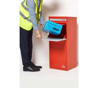 Smart Parcel Box - Large Parcel Box Outdoor, Red Delivery Box with Secure Front & Rear Access, Waterproof, Durable, Lockable Weatherproof Parcel Drop Box For Multiple Packages