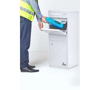 Smart Parcel Box - Large Parcel Box Outdoor, White Delivery Box with Secure Front & Rear Access, Waterproof, Durable, Lockable Weatherproof Parcel Drop Box For Multiple Packages