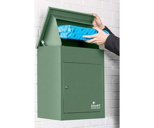 Homescapes Smart Parcel Box® Medium Front Access Secure Delivery Box In Green Green