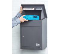 Smart Parcel Box® Medium Front Access Secure Delivery Box Homescapes Grey One Size