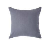 HOMESCAPES Soft European Linen Pillowcase Plain Dark Grey Continental Textured Natural French Flax Fibre Linen & Pure 100% Cotton Blend Charcoal Standard Pillowcase Square 40 x 40 cm Pillowcase