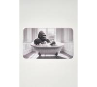 Homescapes Soft Gorilla Bath Mat, 45 X 75Cm In Black Black Bath Mat
