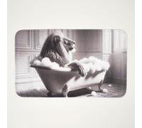 HOMESCAPES Novelty Bath Mat, Soft Lion, Quick Drying Highly Absorbent Anti-Slip Bathroom Rug, 45 x 75cm