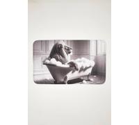 Homescapes Soft Lion Bath Mat, 45 X 75Cm In Black Black