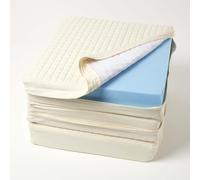 Quilted Cotton 3 Seater Orthopaedic Booster Cushion Cover Homescapes Cream One Size