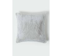 Homescapes Soft Touch Faux Fur Grey Cushion 46 X 46 Cm
